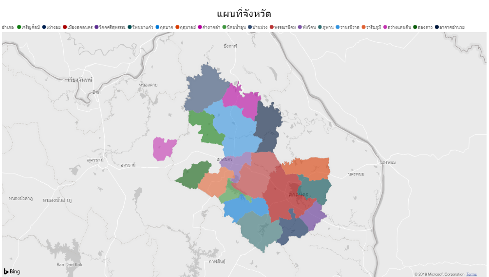 แผนที่จังหวัดสกลนคร